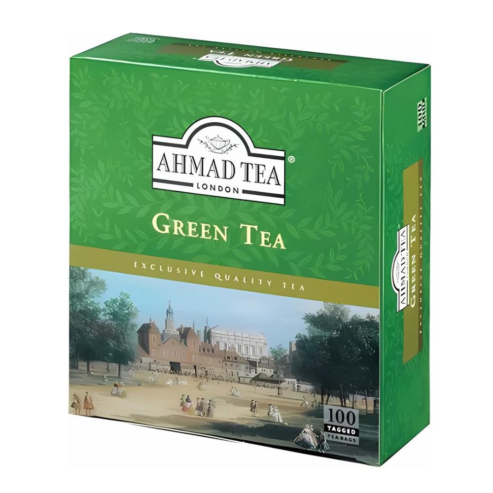 Ahmad Green Tea 100 tagged tea bags