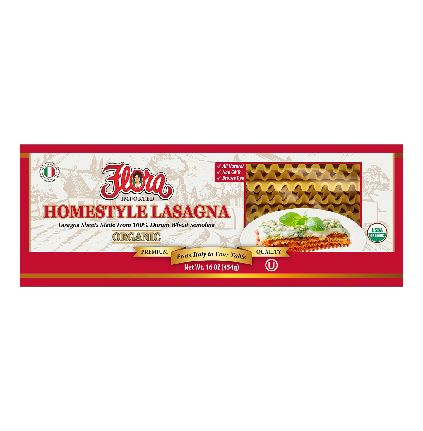 Homestyle Lasagna Pasta - Organic - 16 oz