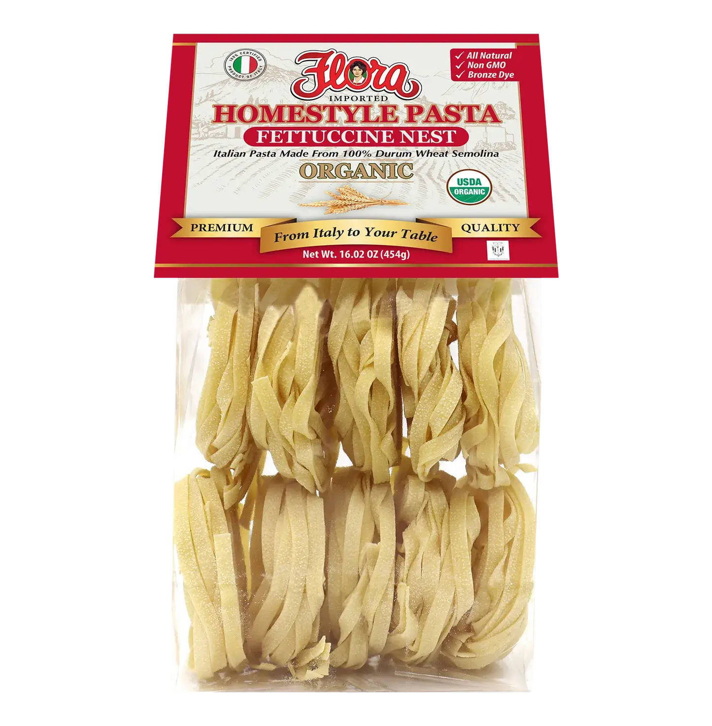 Homestyle Fettuccine Pasta Nest - Organic - 16.02 oz