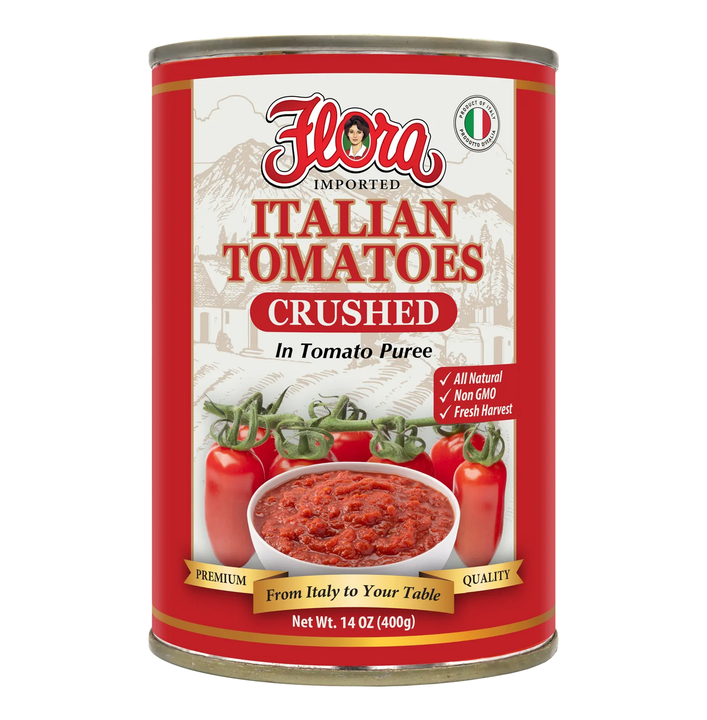 Italian Crushed Tomatoes - In Tomato Puree - 14 oz
