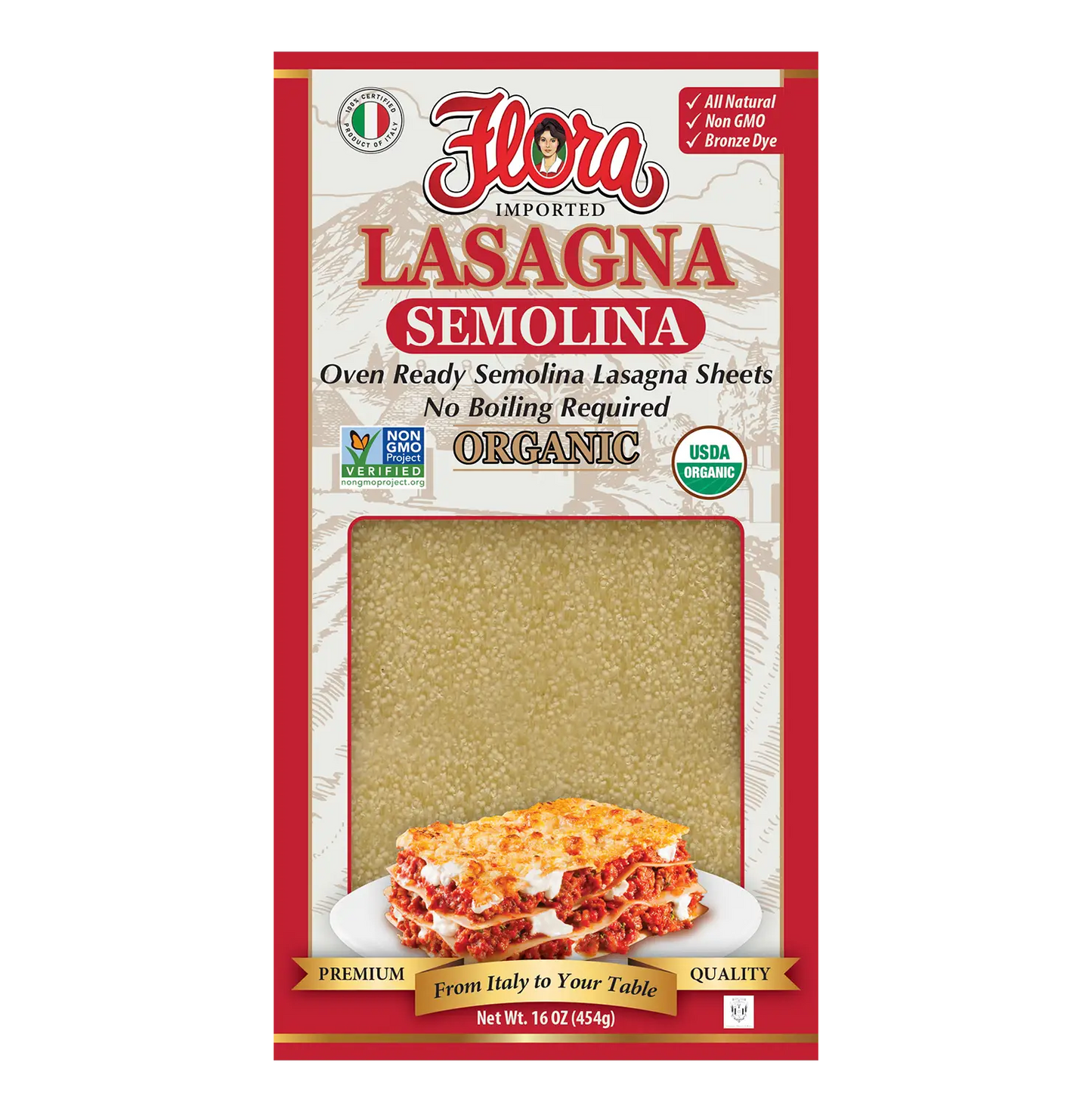 Lasagna Sheets - Oven Ready Organic - 16 oz