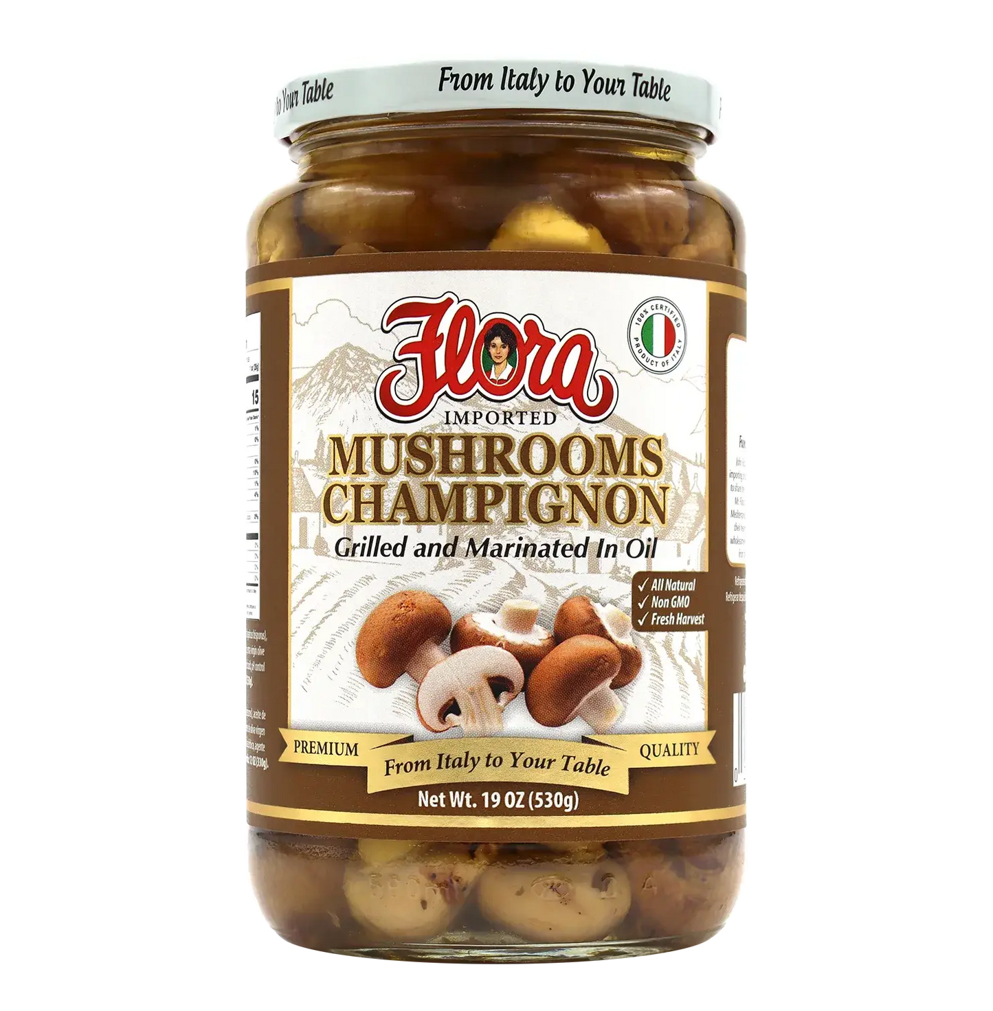 Mushrooms - Champignon Grilled and Marinated In Oil - 19 oz