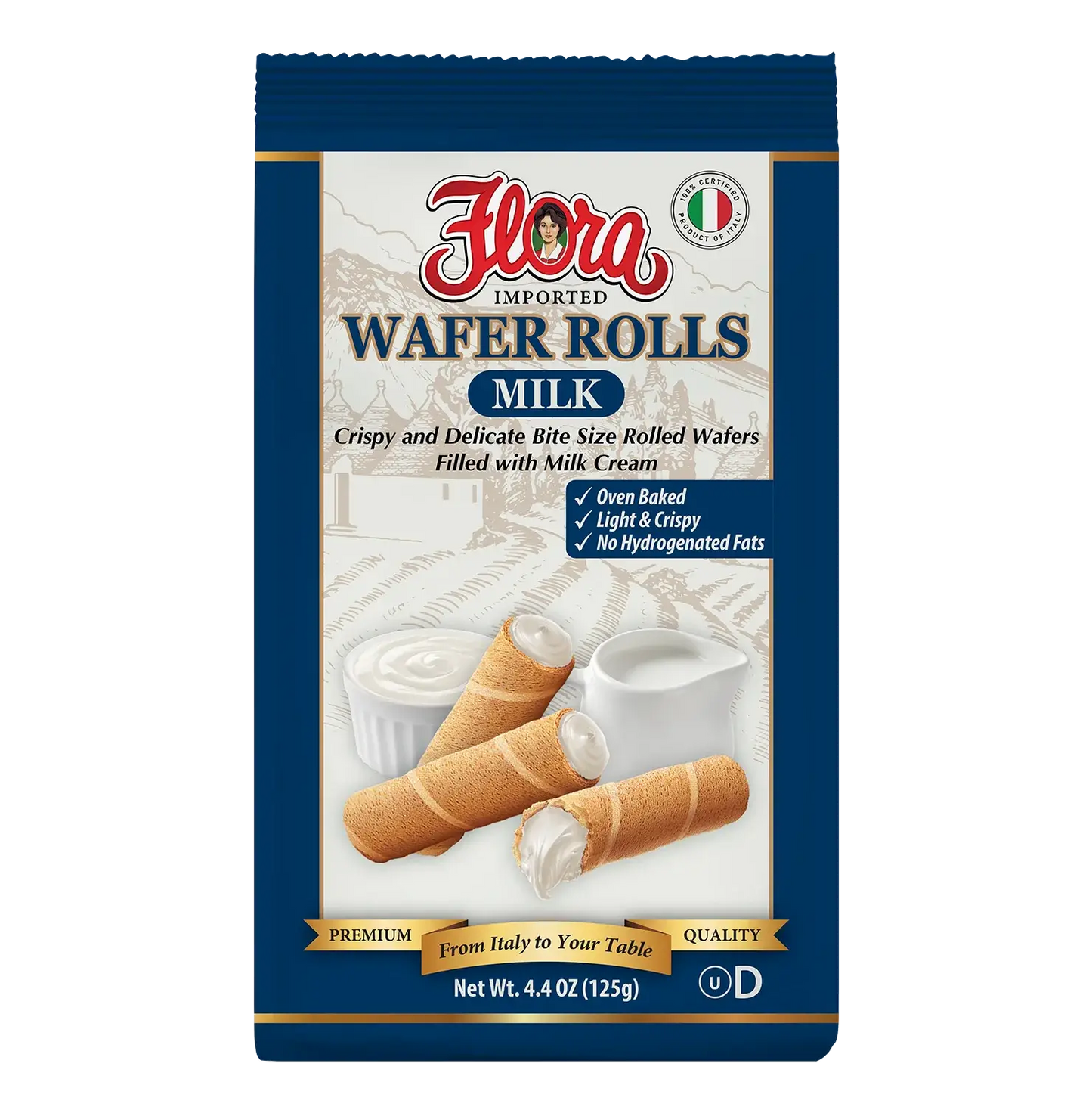Wafer Rolls - Milk - 4.4 oz