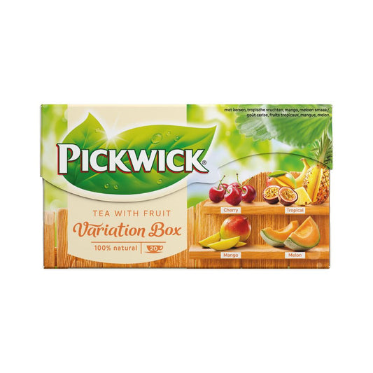 Pickwick Fruit Tea Collection - Cherry, Mango, Melon & Tropical Fruits - 20 tea bags