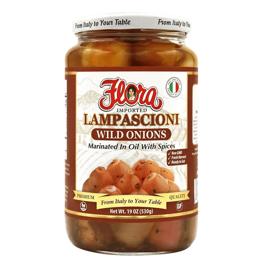 Lampascioni Wild Onions - Marinated In Oil With Spices - 19 oz
