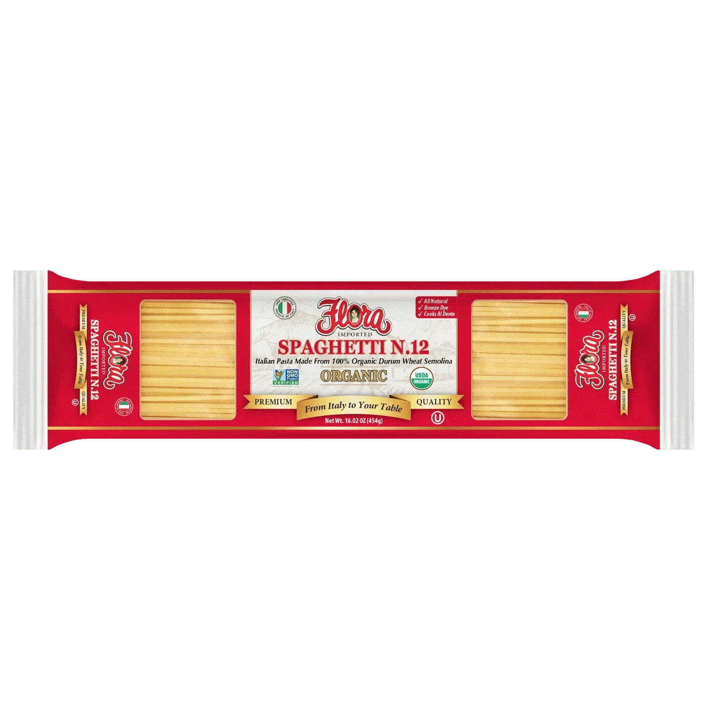 Spaghetti Pasta No. 12 - Organic - 16.02 oz