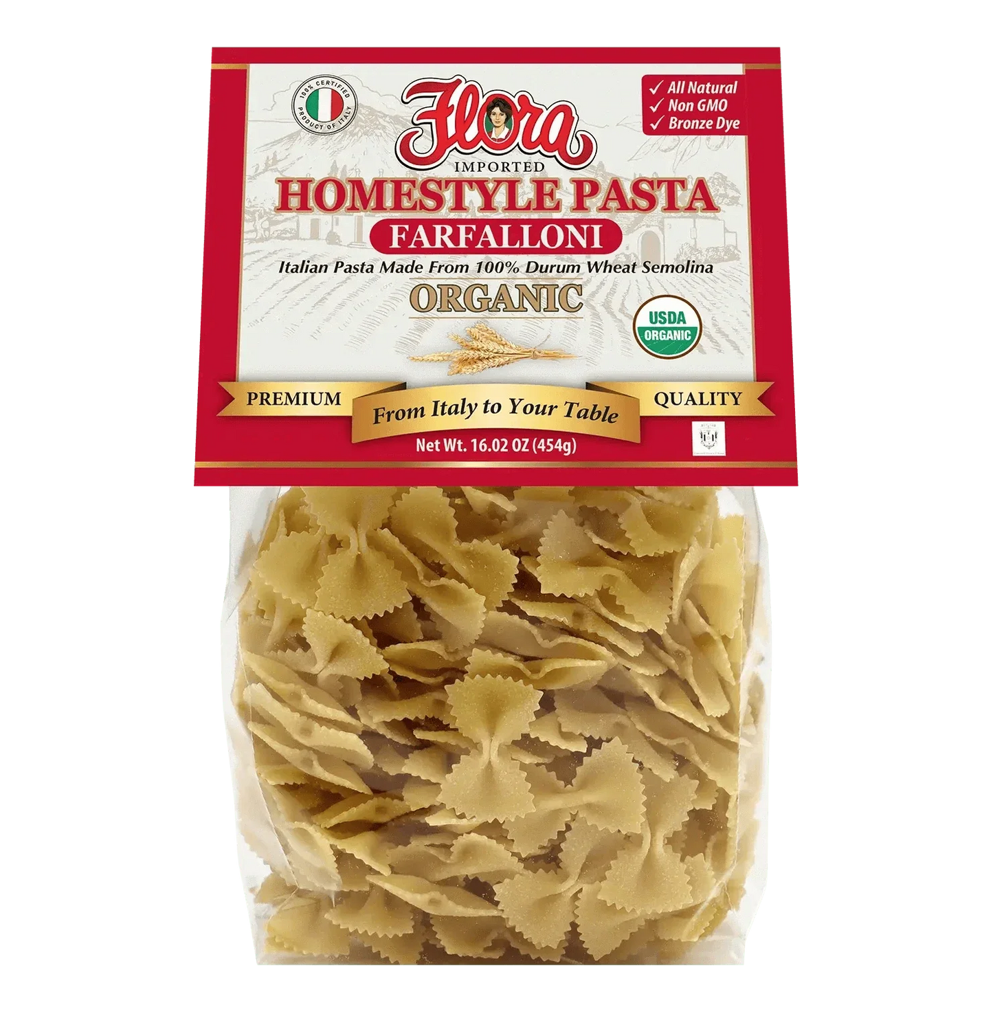 Homestyle Farfalloni Pasta - Organic - 16.02 oz