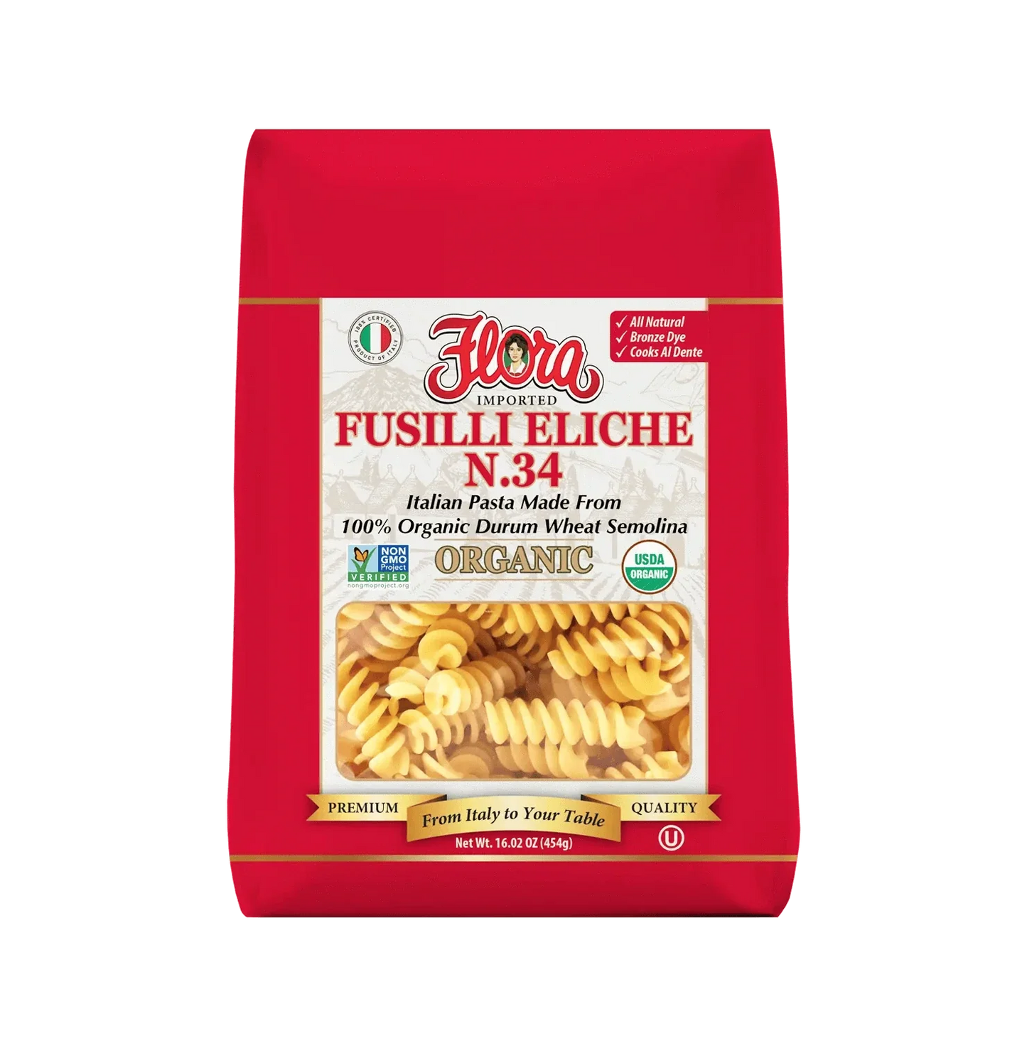 Fusilli Eliche Pasta No. 34 - Organic - 16.02 oz
