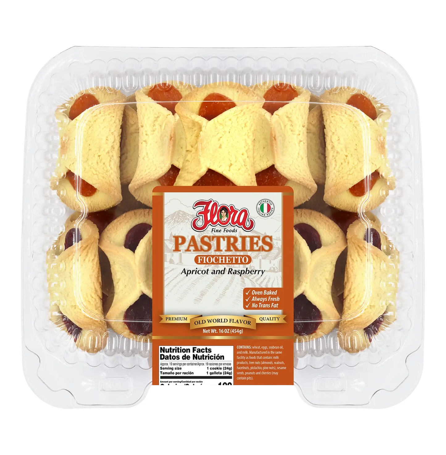Apricot & Raspberry Fiochetto - Pastries - 14.6 oz