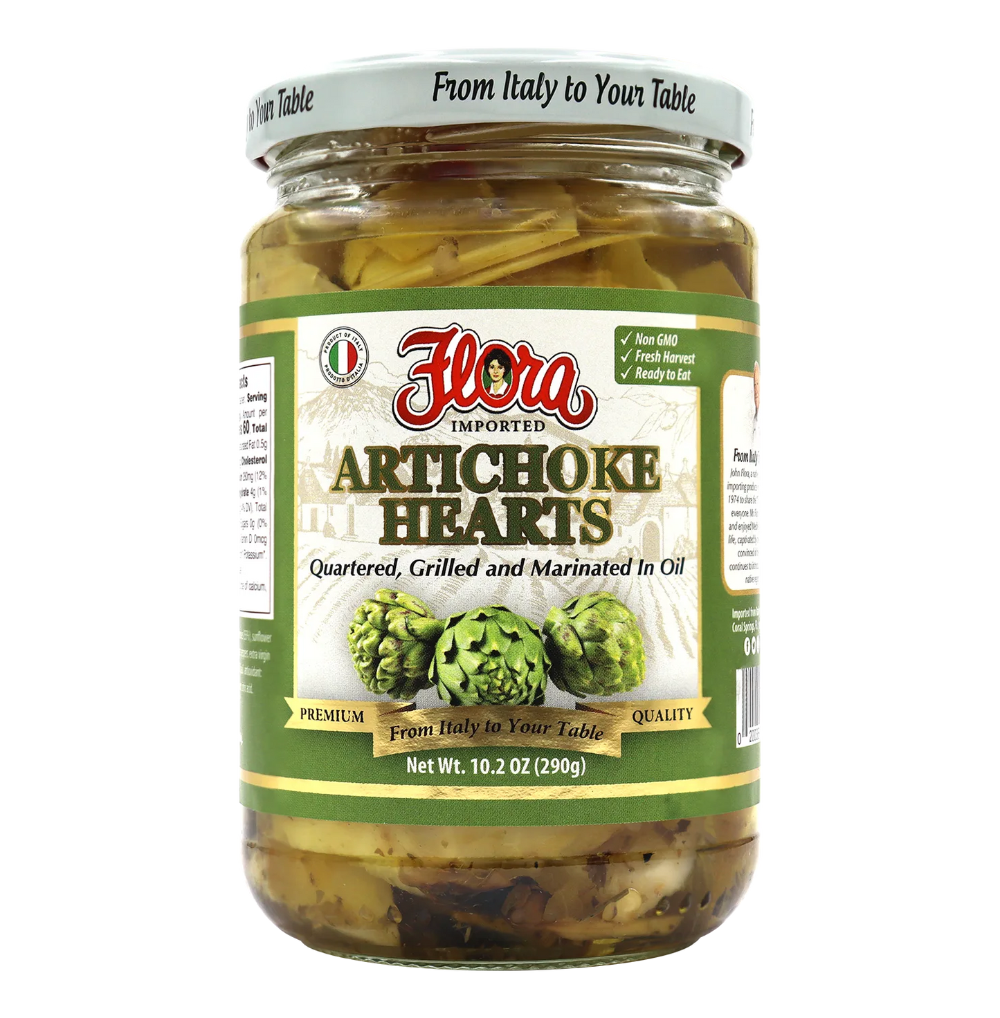 Artichoke Hearts - Quartered Grilled and Marinated In Oil - 10.2 oz