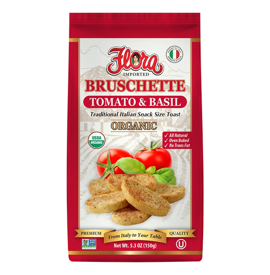 Bruschette Mini Toasts - Tomato & Basil Organic - 5.3 oz
