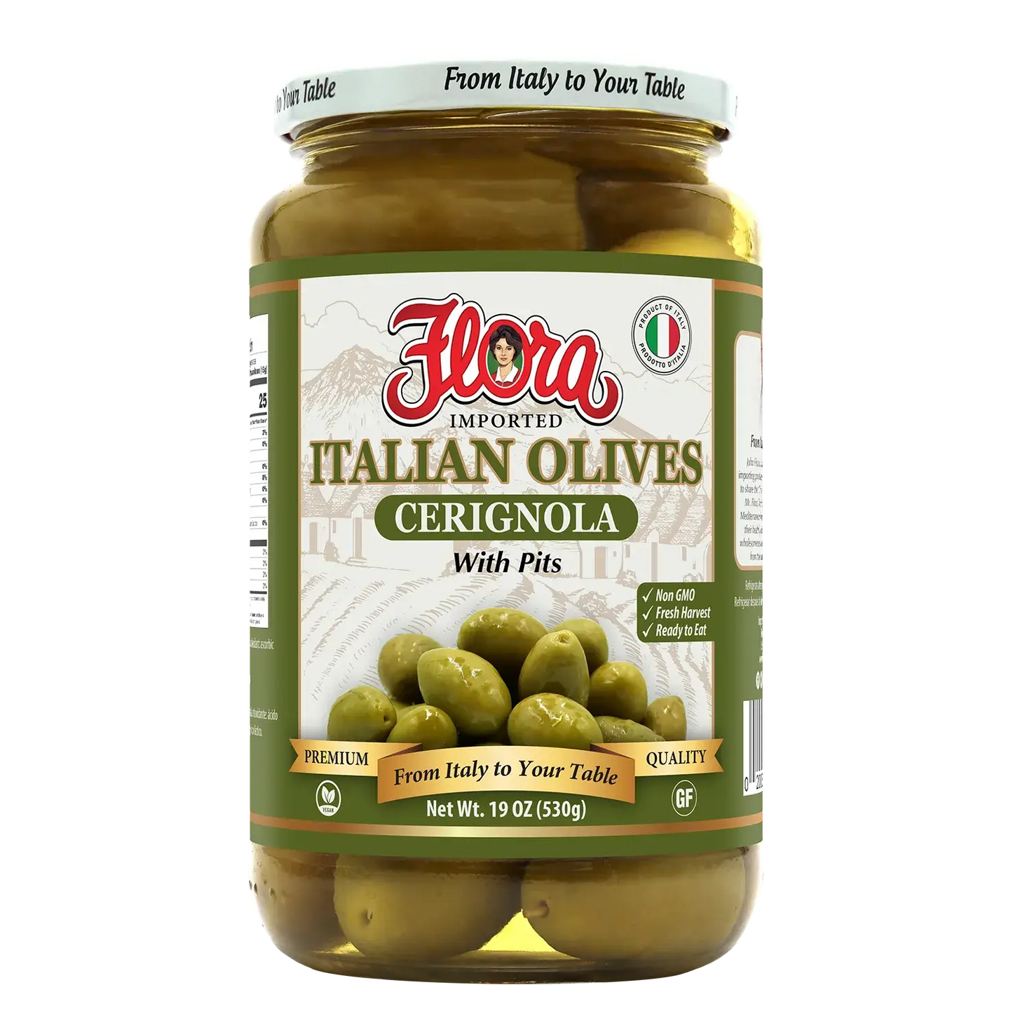 Cerignola Olives - With Pits - 19 oz