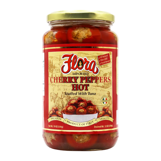 Cherry Peppers - Hot Stuffed With Tuna - 19 oz