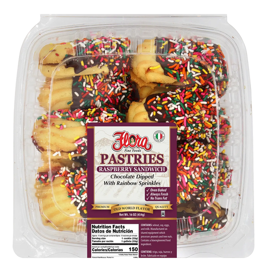 Raspberry Chocolate Dipped - Sandwich Cookies - 16 oz